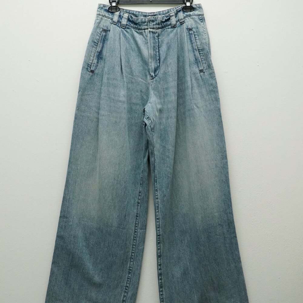 BRUNELLO CUCINELLI	DOUBLE PLEATED WIDE-LEG JEANS